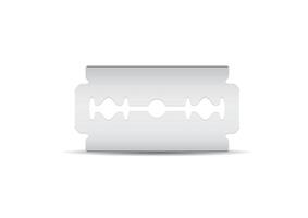 Realistic razor blade flat design isolated on white background vector