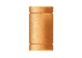 Realistic wine cork flat design isolated on white background vector