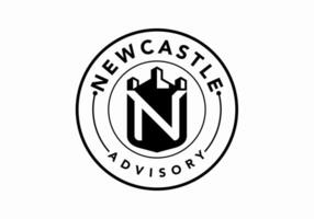 Abstract and Creative Abstract and Creative Vintage Logo Concept Castle Shield and Castle Fortress. vector