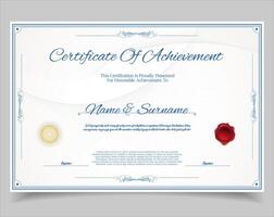 Certificate retro design template illustration vector