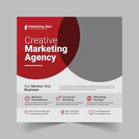 digital marketing social media post template and web banner design vector