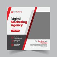 Digital Marketing Social Media Post and business advisor promotional template vector