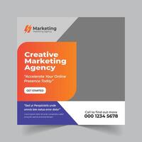 Digital Marketing Social Media Post and business advisor promotional template vector