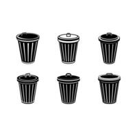 High-quality, editable trash can in style for digital and print use vector