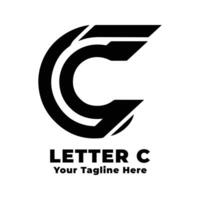Letter C Logo Simple Illustration Design vector