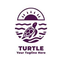 Turtle Simple Logo Illustration vector