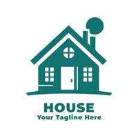 House Logo Simple Design Silhouette vector