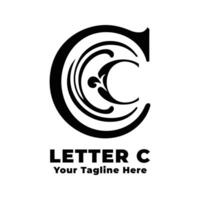 Logo Simple Letter C Design With Flat Background vector