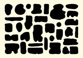 Abstract organic shapes element bundle. Simple random figures design set. vector