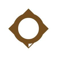 compass icon logo design template vector