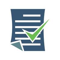 check mark document icon logo design template vector