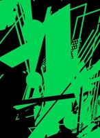 Abstract geometric design with black and green colors. vector