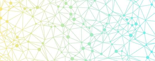 Abstract geometric background with blue and green connected circles. vector