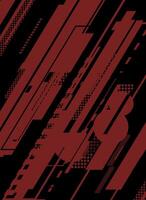 Abstract Geometric Pattern with Red and Black Stripes and Dots. vector