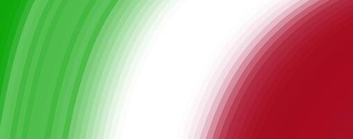 Abstract background with green, white, and red curved lines. vector