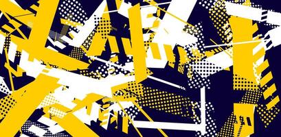Abstract geometric pattern with yellow, white, and navy blue colors. vector