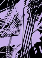 Abstract geometric pattern with black and purple colors. vector