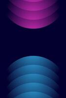 Abstract background with layered purple and blue curved shapes on black background. vector