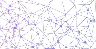 Abstract geometric pattern with purple lines and circles on a white background. vector