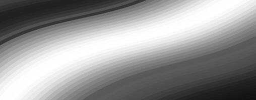 Abstract black and white curved lines background. vector