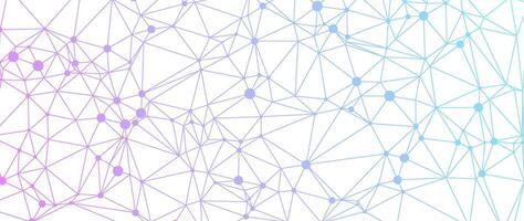 Abstract geometric background with connected dots and lines in a light blue and purple color scheme. vector