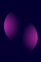 Two overlapping purple circles on a dark blue background. vector