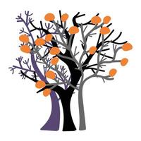 Trees. Herbal design element. illustration. vector
