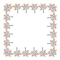 Frame or border of herbal elements. illustration. vector