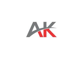 AK logo design icon template with white background vector
