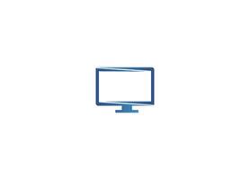 Computer technology logo design icon template with white background vector