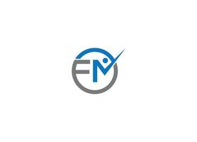 FM logo design icon template with white background vector