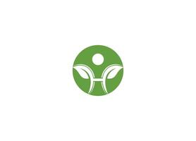 H leaf logo design icon template with white background vector