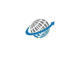 Globe logo design icon template with white background vector