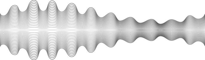 Abstract wave pattern is forming a symmetrical shape, ideal as a design element for projects related to sound, music, vibrations, or technology vector