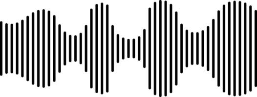 Abstract sound wave illustration with vertical lines of varying widths symbolizing audio levels and frequencies, perfect for multimedia and entertainment projects vector