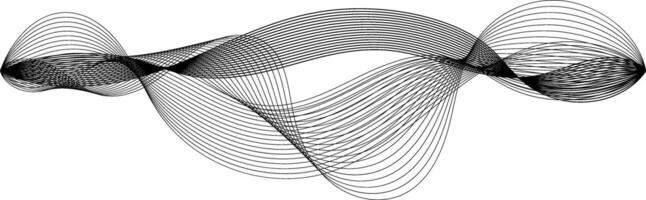 Abstract line art creating a flowing wave pattern with a sense of movement and rhythm, suitable for designs related to technology, music, or modern art vector