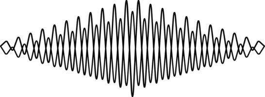 Simple illustration of a symmetrical wavy line forming a pattern, ideal for concepts such as repetition, continuity, or as a decorative element vector