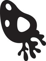 Black ink blob dripping, spreading, graphic. Ideal for representing paint, ink, fluids, abstract, and creative concepts vector