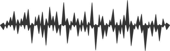 Bold black sound wave representing audio signal, perfect for sound design projects vector