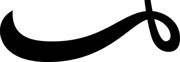 Black brushstroke on white background, perfect for modern designs. Simple, elegant, ideal for contemporary projects vector