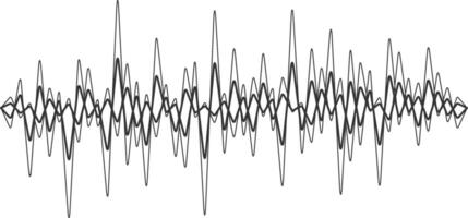 Abstract sound wave design in black and white, perfect for tech or music projects vector