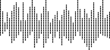 Captivating sound wave pattern with black dots on white background, perfect for tech, audio, and creative projects vector