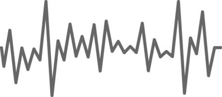 Gray heartbeat line pulses on a white background, symbolizing life and health. Perfect for medical concepts, it represents technology and well being vector