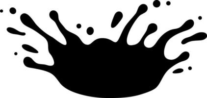 Black ink splashes, creating abstract shapes in a messy art style on a white background, evoking emotion and expression vector