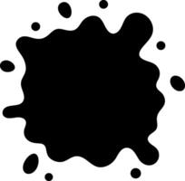 Black ink is splattering, creating an abstract shape on a white background. The image evokes a sense of chaos and movement vector