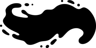 Black ink splashes on white background, creating abstract shape with space for text. Dynamic image captures fluid motion with modern twist. Monochrome color scheme adds simplicity and elegance vector