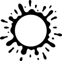 Black ink making a circular splatter with space for text or a design in the center, perfect for a background or design element vector