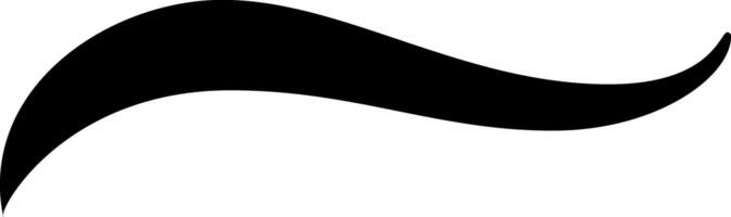 Sleek black wave shape, versatile for banners or logos, adds elegance to branding and marketing vector