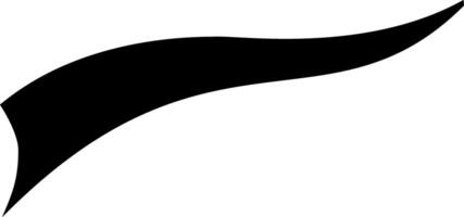 Sleek black wave twists elegantly, symbolizing movement and fluidity. Perfect for minimalist graphic art, with plenty of copy space on a white backdrop vector