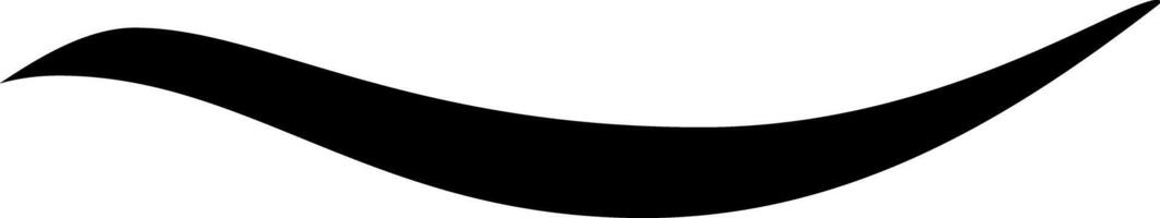 Sleek black swoosh on white background symbolizes movement and speed, adding sophistication to any project vector